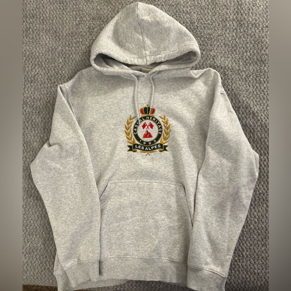 H&M Embroidered Hooded Sweatshirt